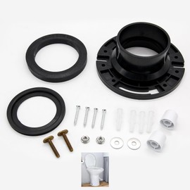 Homehelar RV Toilet Seal and 3-Inch Floor Flange Kit for 300, 310, and 320 Series RV Toilets - Replaces 385345892 Flange, 385311652 Base Seal Gasket, and 385311658 Flush Ball Seal Combo Kit