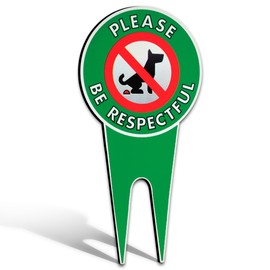 No Pooping Dog Signs for Yard | Dog Stake for Yard Pick Up After Your Dog Sign | No Dogs Peeing - No Dog Poop Signs for Yard | Aluminum, Pk1, 6"x12"