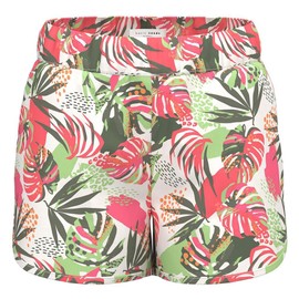 NAME IT Nkfvinaya Ffff Noos Girls' Shorts, Bright white/print: tropical
