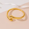 LILIE&WHITE Adjustable Teardrop Gold Cuff Bracelet For Women Gold Bangle