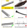 1/8 Inch Stainless Steel Wire Rope Cable Kit,100 ft Length