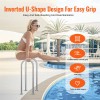 36 X 13 Inch Aluminum Pool Handrail with Base Plate