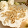 Chunky Gold Hoop Earrings for Women Trendy Chunky Chain Twisted