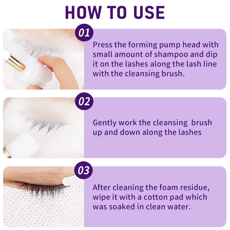 Lash Shampoo Bulk, Eyelash Cleanser for Extensions 1 Liters, Safe