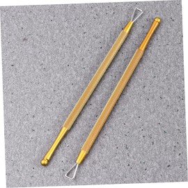 LALAFINA 8pcs Stainless Steel Nail Art Removing Cuticle Pusher Gel Remover for Manicure Beauty Salon Nail Art Ergonomic Removal