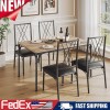 Jojoka Dining Set Table with Upholstered Chairs for 4, Small