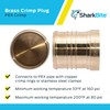 SharkBite 2 Inch Crimp Plug, Brass Plumbing Fitting, PEX Pipe,