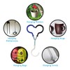 Hayodo 2 inches Ceiling Screw Hooks 15Pcs with Reusable Case