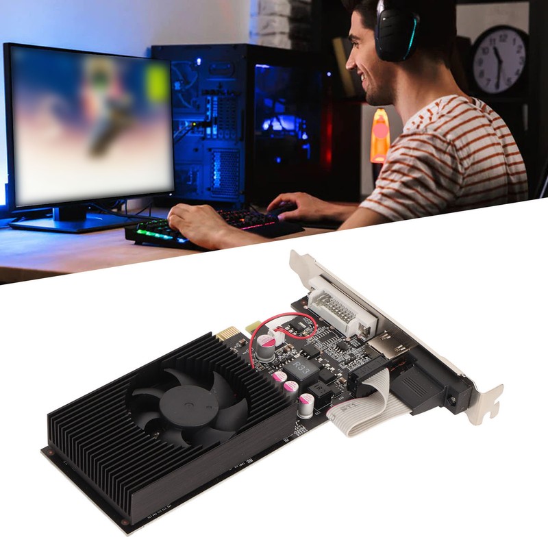 Desktop Graphics Card 4GB GDDR3 128bit 650/5000MHz Quiet Cooling Fan