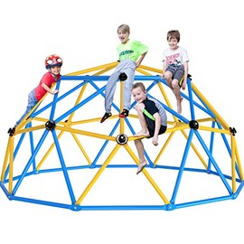 Zupapa Dome Climber, Decagonal Geo Jungle Gym Supporting 735LBS with Much Easier Assembly, a Lot of Fun for Kids (Blue)