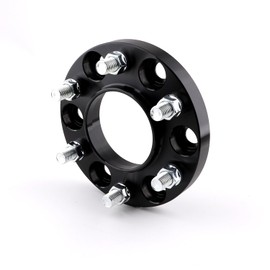 ZY WHEEL 4PCS 6x135 Hubcentric Wheel Spacers with M14x1.5 Studs 87.1mm Bore 20mm Black Compatible for 2015-2025 Ford F150 Expedition Lobo Lincoln Navigator 6 Lug