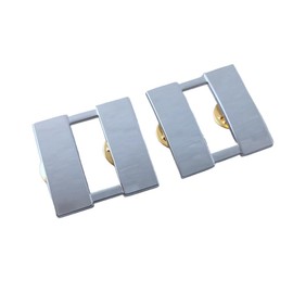 Reproduction Full size silver PAIR OF US ARMY OFFICER'S CAPTAIN RANK INSIGNIA BADGE PIN, standard, Metal, no gemstone