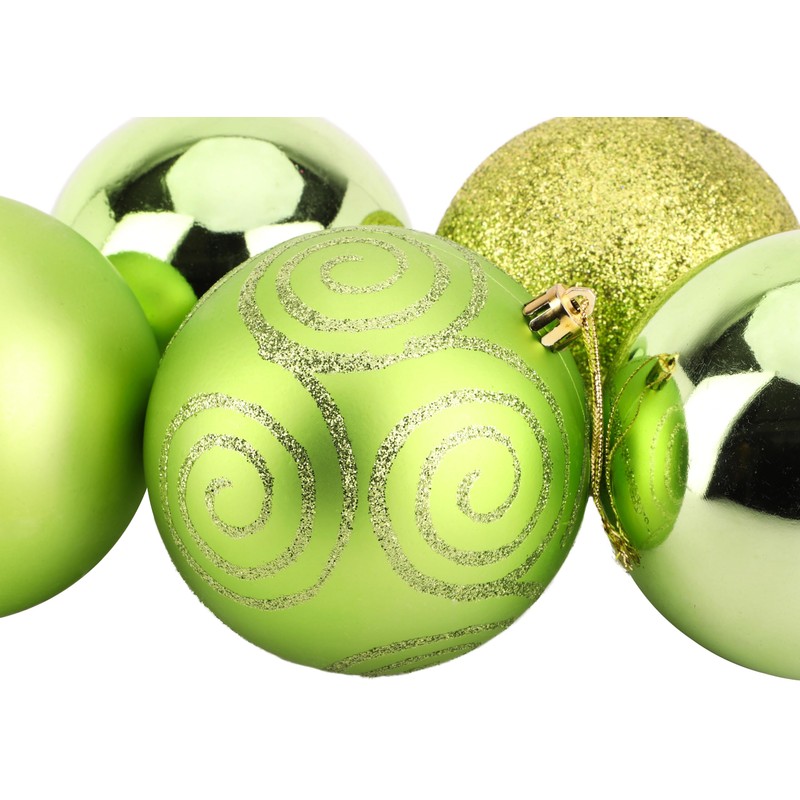 Christmas Concepts® Pack of 5-100mm (4") Large Baubles - Shiny,