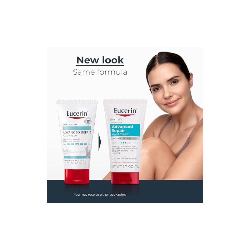 Eucerin Advanced Repair Hand Creme, 2.7 Ounce (Pack of 3)