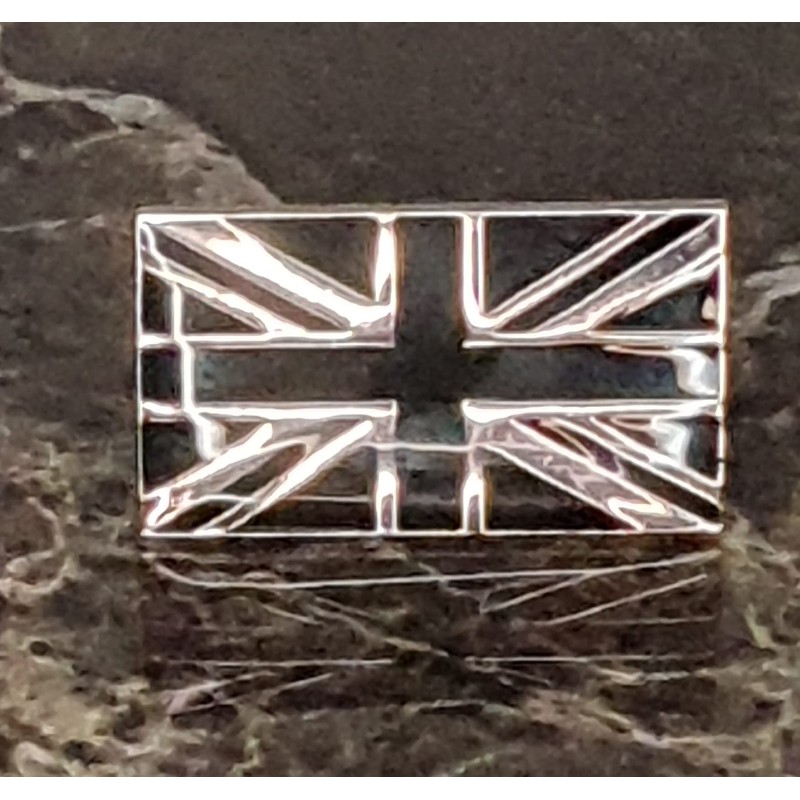 Fat-catz-copy-catz Patriotic Supporters Black & Silver Union Jack Flag Metal
