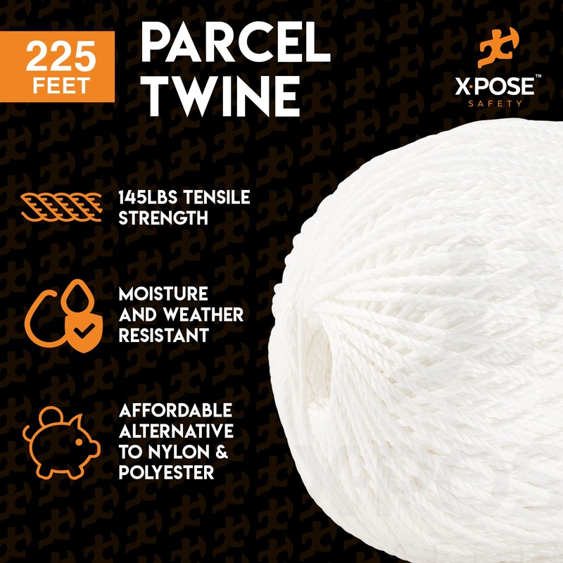 Parcel Twine - Polyester Cord Twine String 225' - Extra
