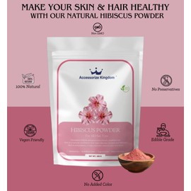 Herbal Face Pack Powder | 100% Natural & Organic Skincare | For Glowing Skin, Acne Control, Anti-Aging | All Skin Types | (250g, Hibiscus)