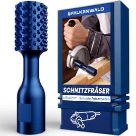 FALKENWALD® Cylinder Cutter Wood 25 mm Coarse - Angle Grinder Accessories for Woodworking - Milling Disc for Angle Grinder Wood - Milling Drill Wood Cutter - Cylinder Rasp Wood