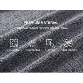 U2SKIIN Mens Henley Collar Pajama Set Long Sleeve Pajamas for Men loungewear Casual Sleepwear Pjs Set(Black Grey Mel., L)