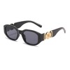 YUELUQU Retro Trendy Irregular Rectangular Sunglasses Women Men Vintage 90s