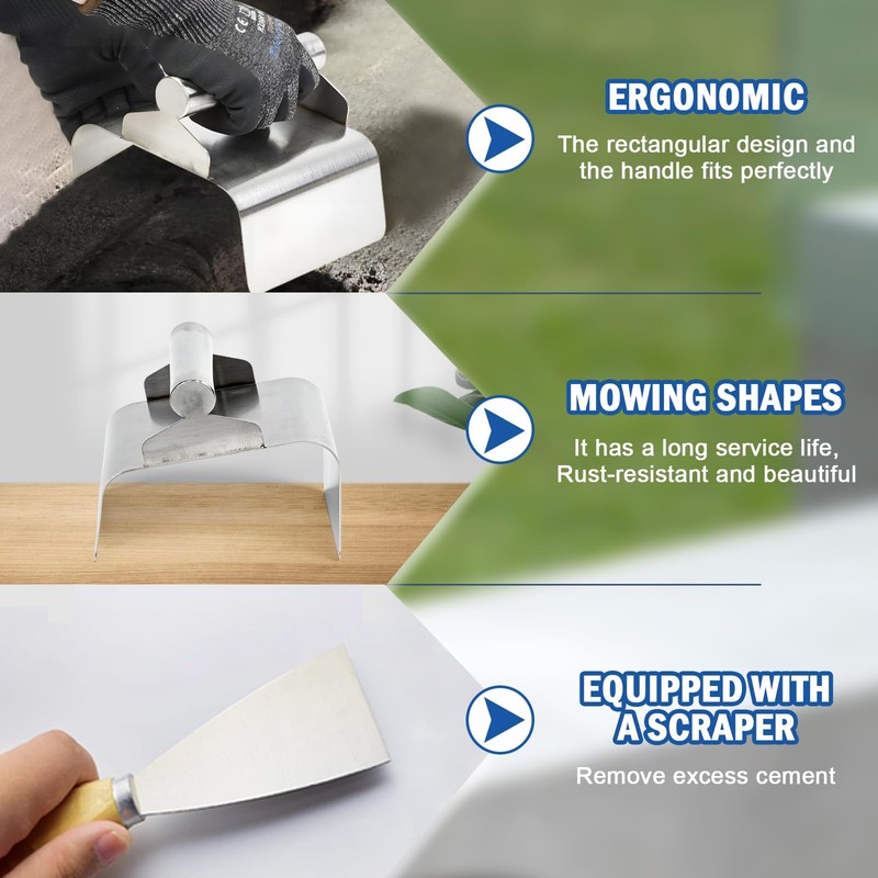 Pcmursal Concrete Curb Trowel Edger, Concrete Curb Machine, Landscape Curb