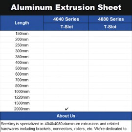 Seekliny 4Pack 4040 T Slot Aluminum Extrusion 2000mm Silver Extruded Aluminum Profile 40x40 T-Slotted Framing European Standard Anodized Linear Rail for 3D Printer Accessories Parts