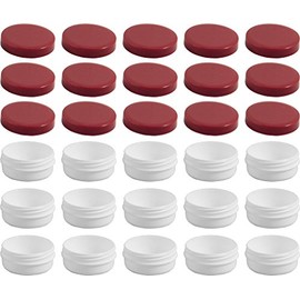 15 ointment containers, cream containers, flat ointment jar, 12 ml capacity with red lid, made in Germany