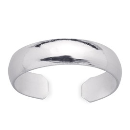 81stgeneration 4 mm Plain Band 925 Sterling Silver Toe Rings for Teen Girls - Simple Midi Finger Pinky Adjustable Rings for Women - Solid Silver Foot Jewellery for Women