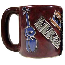 Mara Stoneware Mug - Musical Instruments - 16 oz