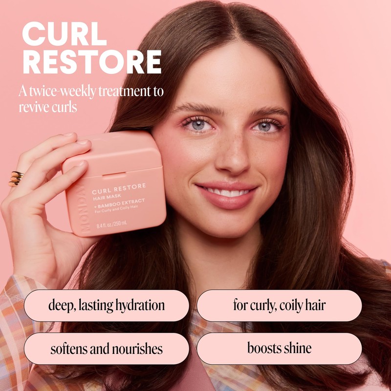 MONDAY HAIRCARE CURL RESTORE Hair Mask with Bamboo Extract, Coconut