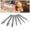 7Pcs Engraving Drill Bit 6mm Shank High Speed Steel Carving