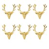 CENPEK 6pcs Gold Deer Napkin Rings Holders for Wedding Home