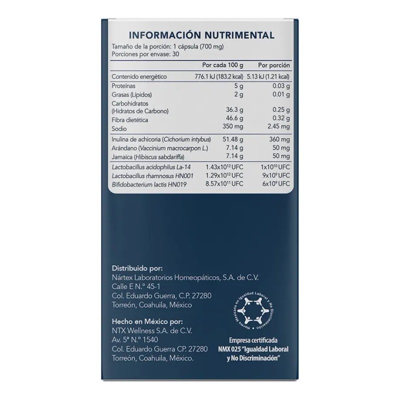 Probióticos Mujeres 25 Billones Ufc Meta Femme 30 Caps 2pack