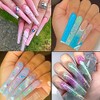 500 puntas de uñas postizas transparentes extra largas en forma