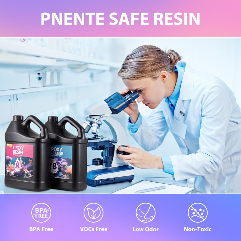 Pnente Artist-Grade Epoxy Resin – Self-Leveling, Zero Bubbles & 5-Year