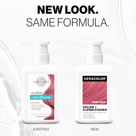 Keracolor - Acondicionador Color Plus, oro rosa, 12 onzas