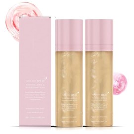 2PCS Sheer Setting Mist, Sunglaze Sheer Setting Mist Sunscreen 50, Broad Spectrum Shimmering Body Oil Mist, Non-Greasy, Fast-absorbing for Face and Body