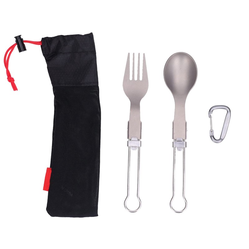Camping Cutlery Set Camping Foldable Spoon Fork Portable Travel Tableware