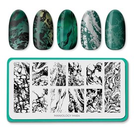 Maniology Fluid Art Special FX Nail Stamping Plate, Water Marbling Designs DIY Manicure