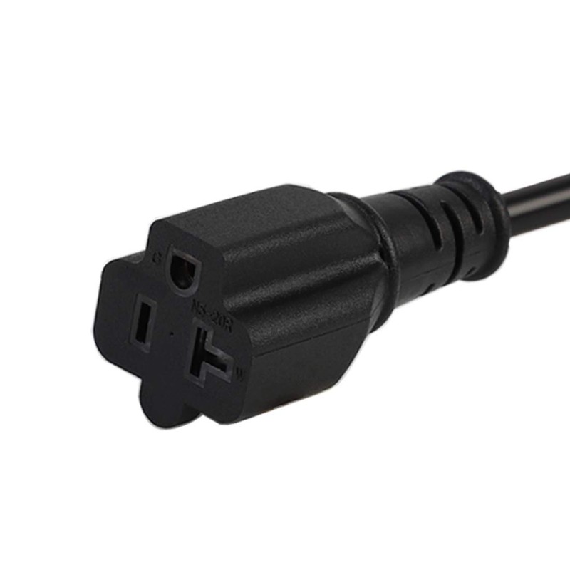 Right Angle (Down Angle) 15 Amp to 20 Amp Plug