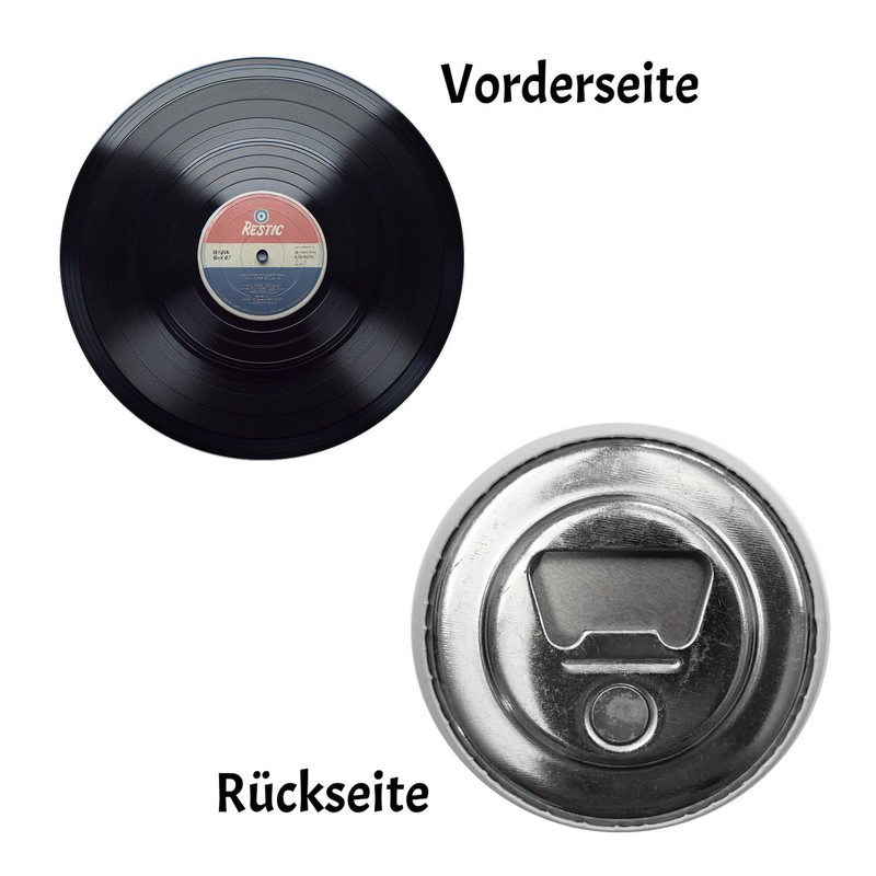 Vinyl Record Magnet with Bottle Opener Round Circular Retro Record