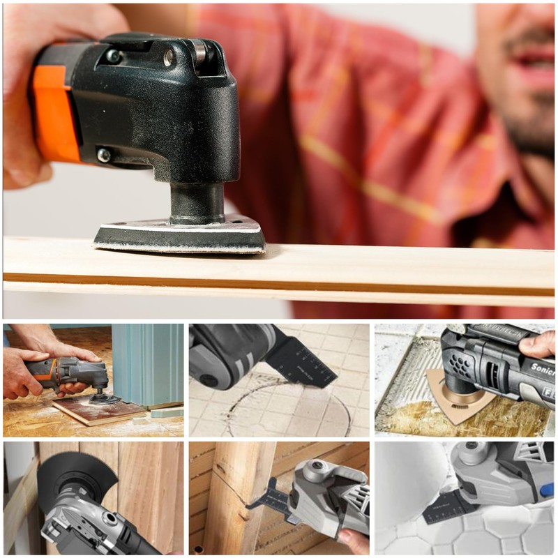 Saw Blades Kit, 122-Piece Oscillating Multitool Saw Blade Accessory Set,