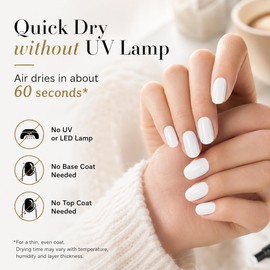 White Nail Polish Pen for Women, Water-Based Quick Dry Precision Tip