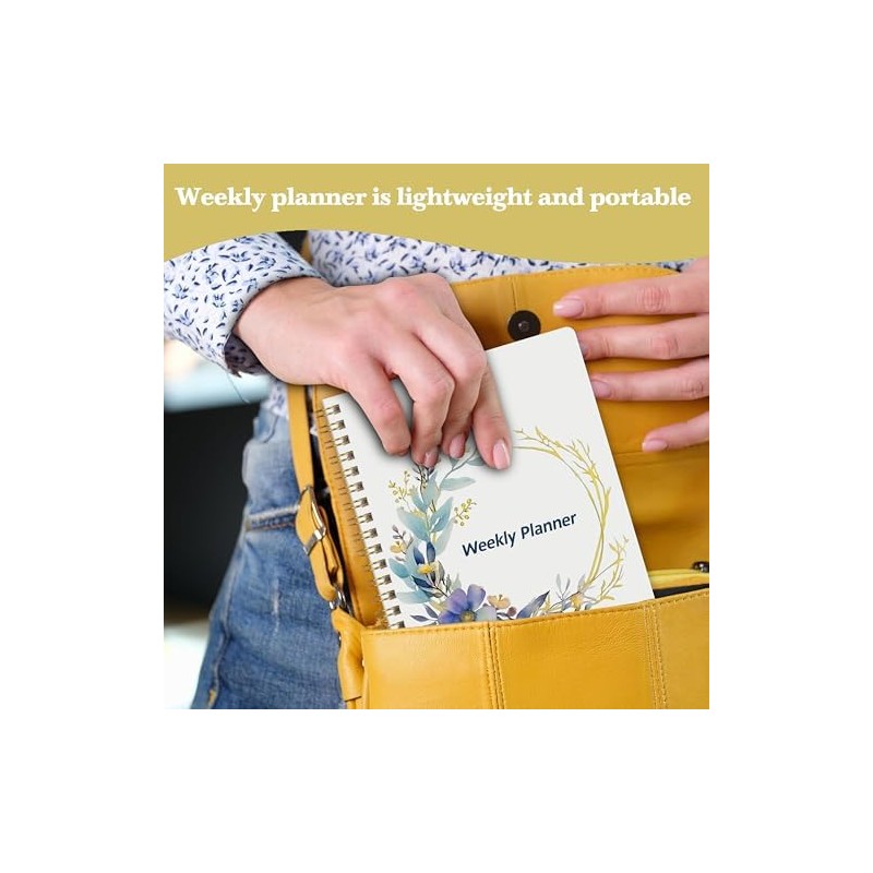 Undated Weekly Planner Notebook, A5 Planner Notebook Daily Diary,Weekly Goals