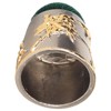 Sewing Pin Cushion Round Zinc Alloy Base Retro Style Pleuche