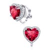 ChicSilver Ruby Earrings for Women 925 sterling Silver July Birthstone