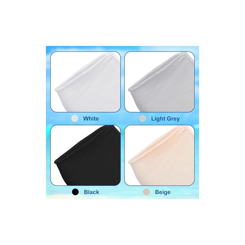 Bememo Fingerless Elbow Length UV Protection Gloves - 4 Pack