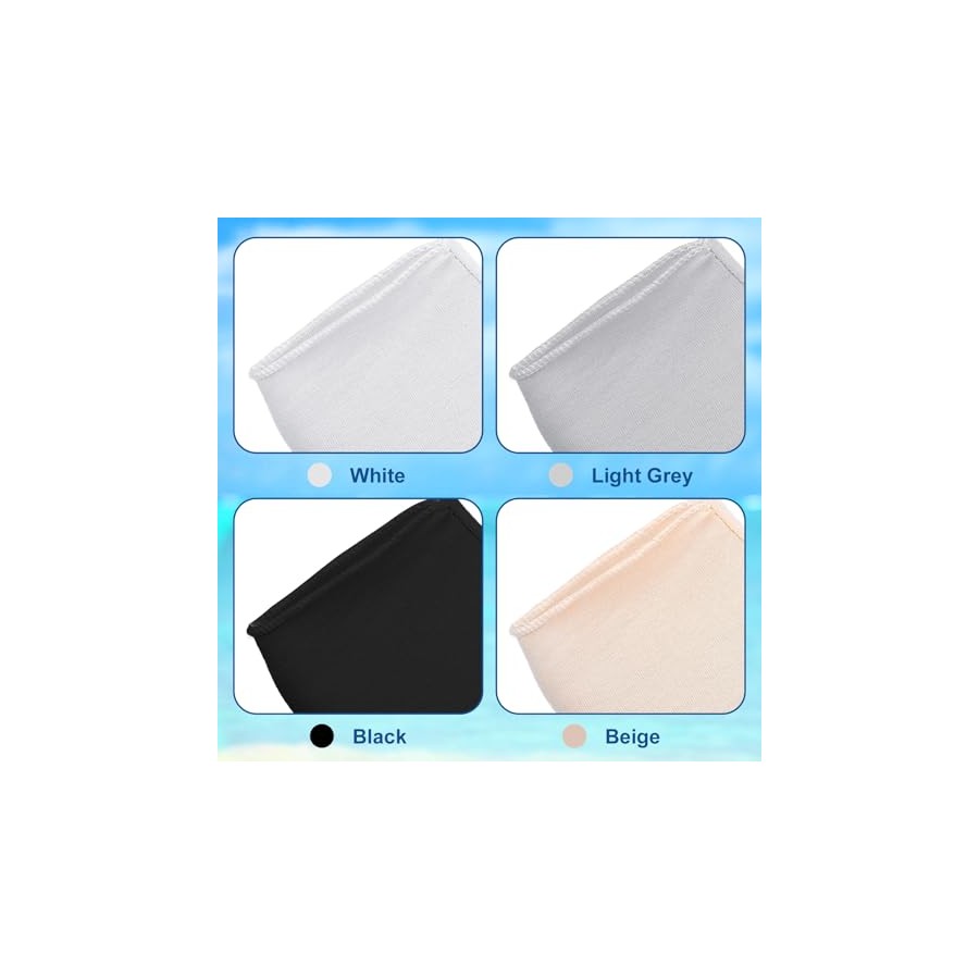 Bememo Fingerless Elbow Length UV Protection Gloves - 4 Pack