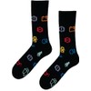 TODO Colours Funny Socks with Motif - Multicoloured, Colourful, Crazy