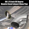 X AUTOHAUX 2pcs OD 2.75 Inch 90 Degree 1.5mm Thickness